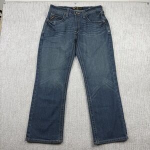 Ariat Men's Straight Jeans in Dark Blue Denim